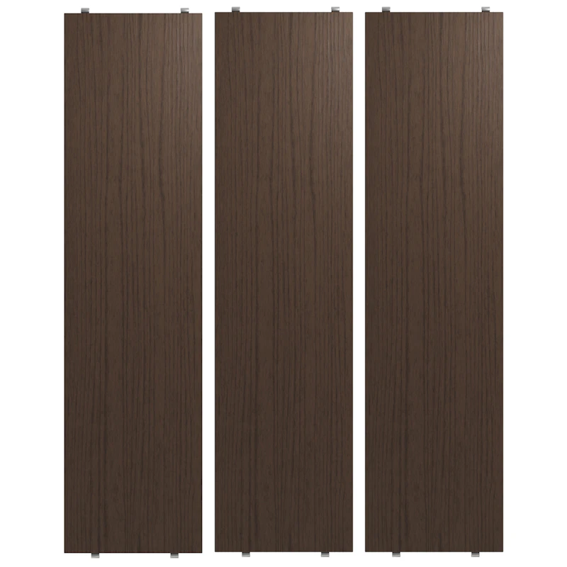 String Shelves 3-pack 78x20 cm, Dark Oak