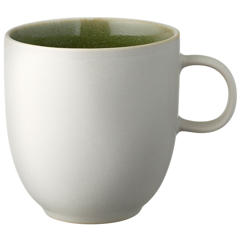 North Mug 33 cl, Matte White/Shiny Moss