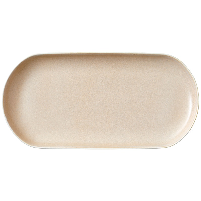 North Serving Dish 19x38 cm, Matte White/Matte Sand