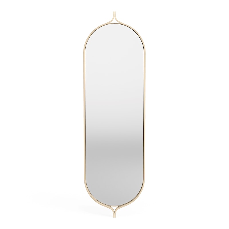 Comma Mirror 135 cm, Clear Lacquered