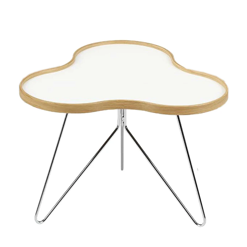 Flower Table 66 cm, Oak/White