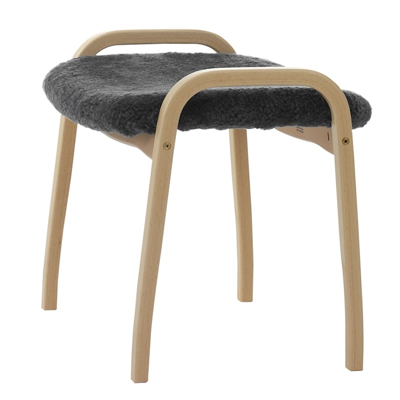 Lamino Stool Sheepskin/Beech, Charcoal