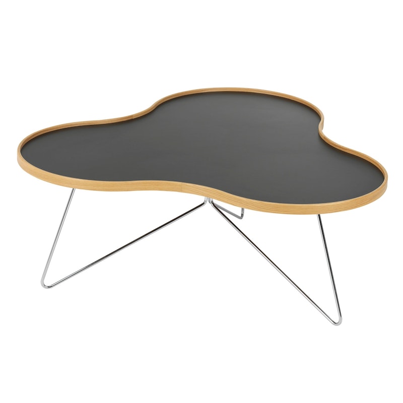 Flower table 90X84 Cm, Birch Ridge, black, chromed legs
