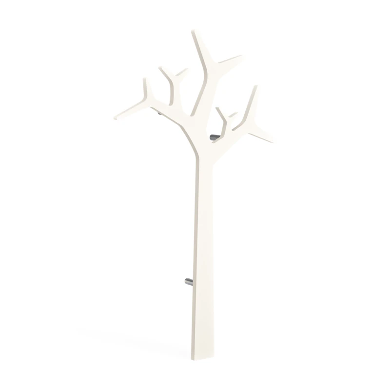 Tree Coat Rack Wall-mounted 134 cm, Soft White