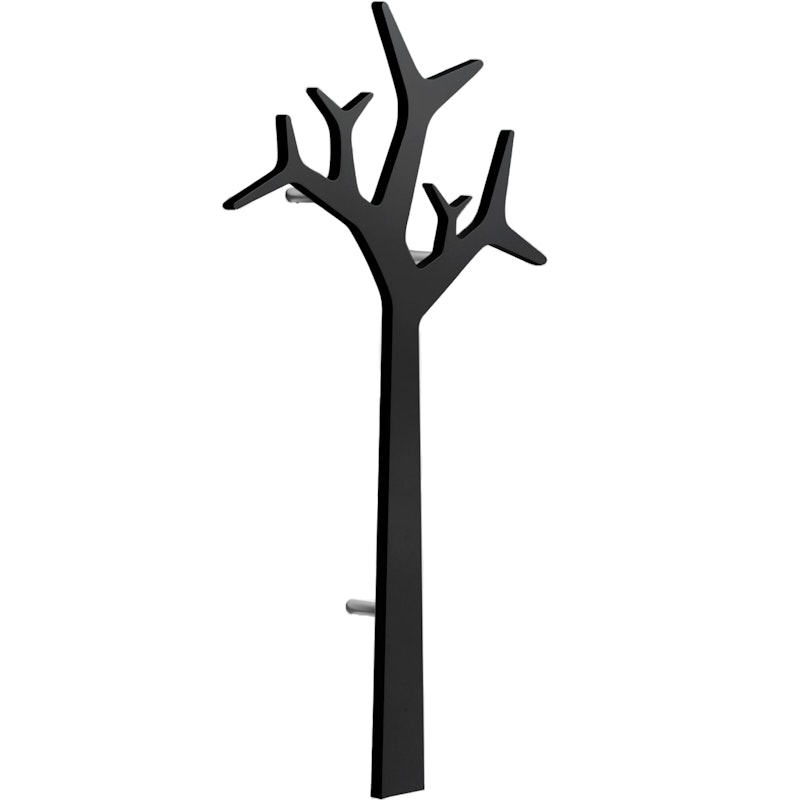 Tree Coat Rack Wall-mounted 134 cm, Black