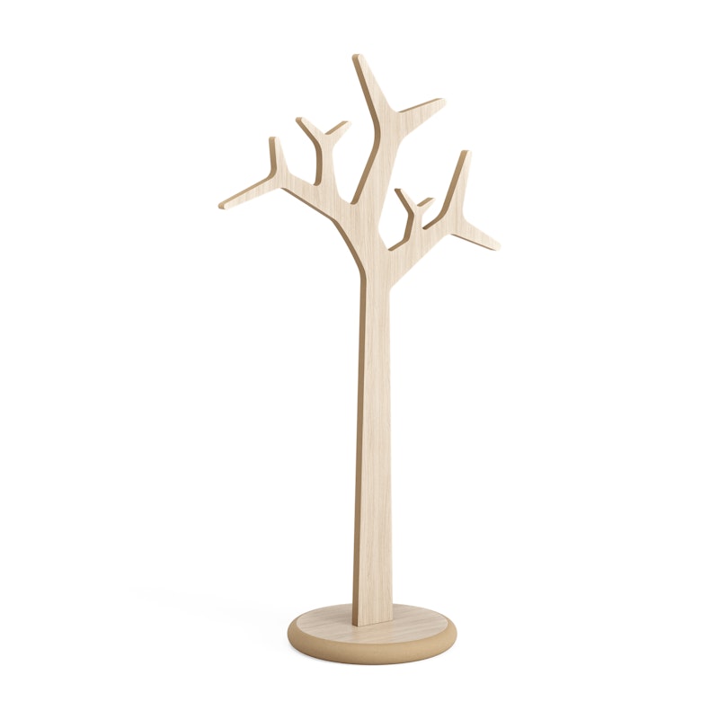 Tree Coat Rack 134 cm, White Pigmented Oak