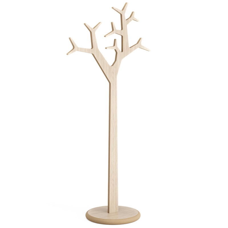 Tree Coat Rack 194 cm, White Pigmented Oak