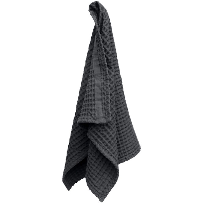 Big Waffle Hand Towel, Dark Grey