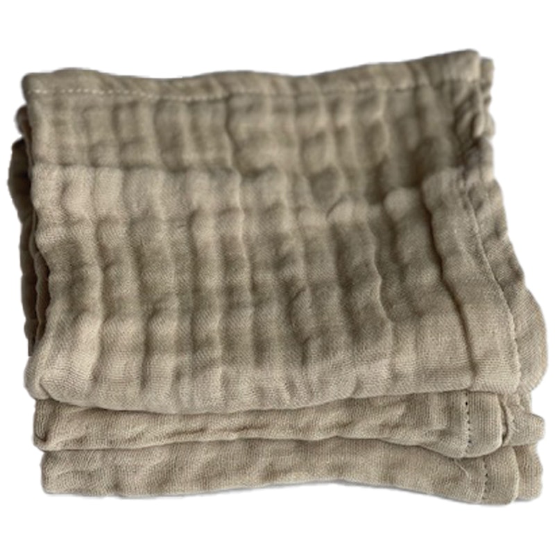 Fine Face Towels 30x30 cm 3-pack, Pale Honey