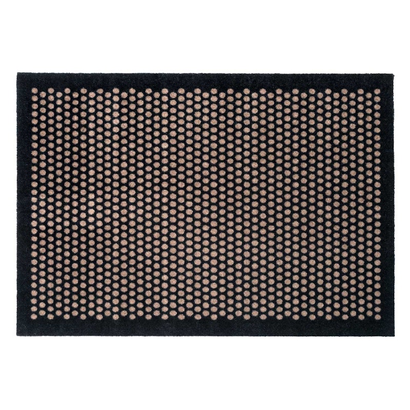 Dot Door Mat, Black / Beige, 130x90 cm