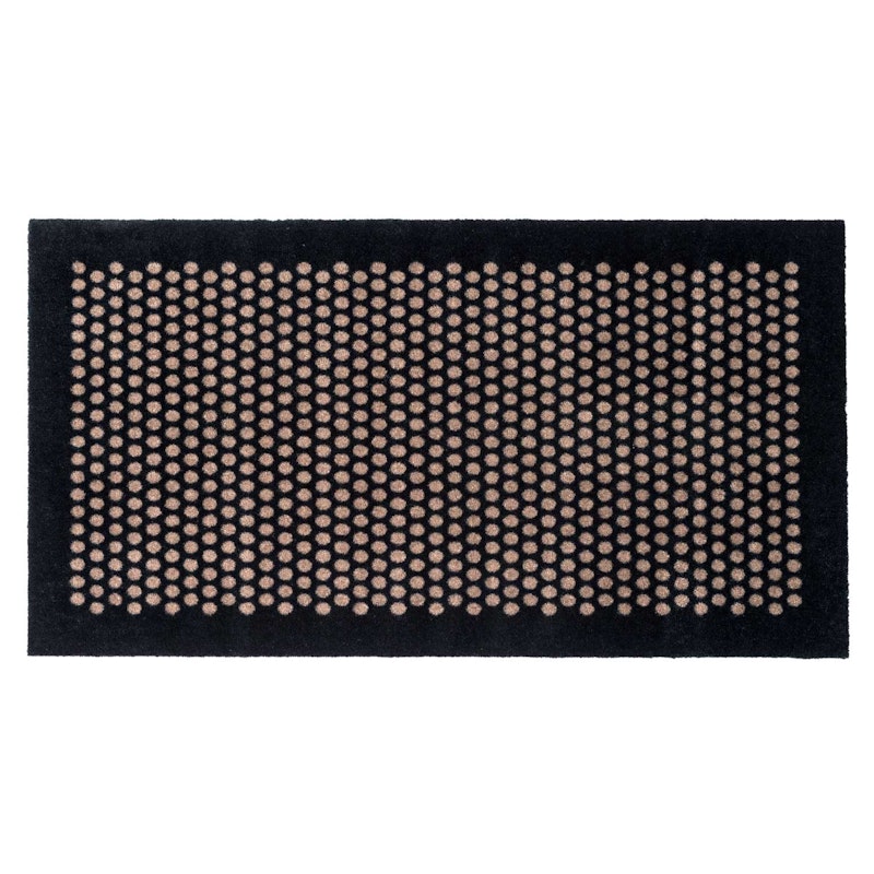 Dot Door Mat, Black / Beige, 120x67 cm