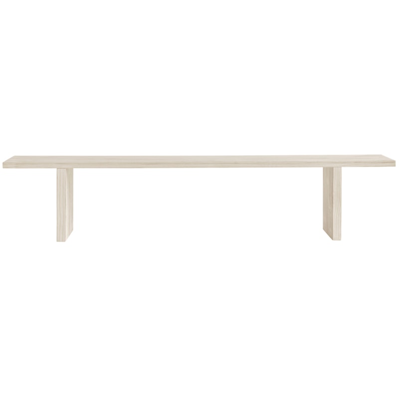 Chunky Bench 220 cm, White Oiled