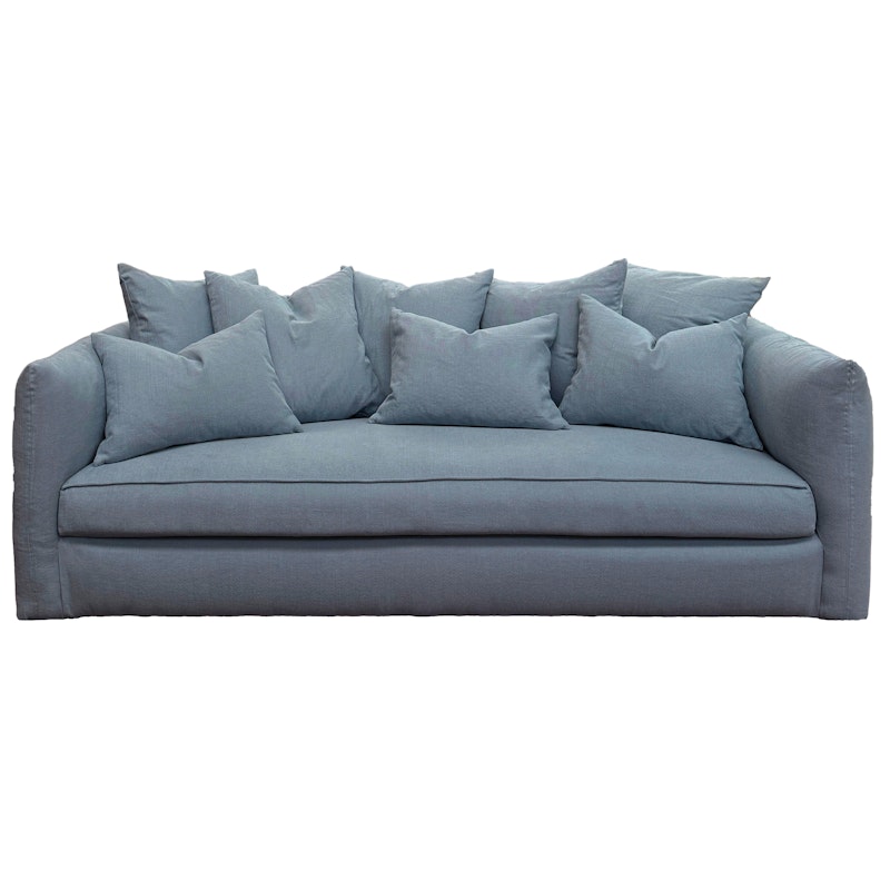 Cornell 3-Seater Sofa, Blue Cotton