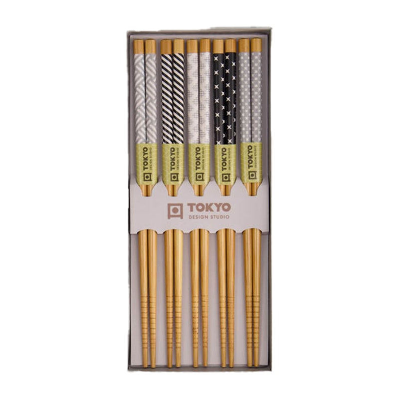 Chopsticks 5-pack, Pastel Green