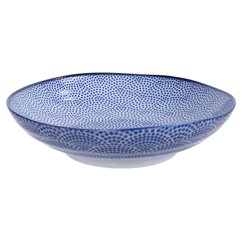 Nippon Blue Pasta Plate 21 cm, Dots