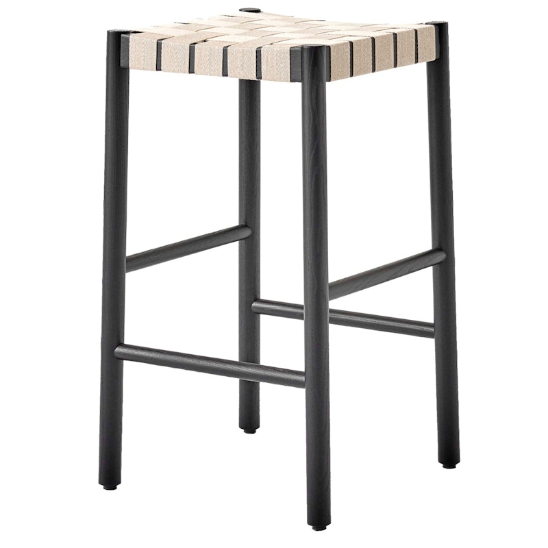 Betty Bar Stool TK7, Black / Natural Webbing