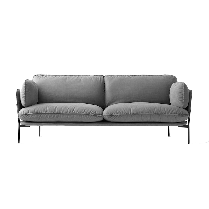 Cloud Sofa 3-Seater, Black Legs / Hot Madison 724