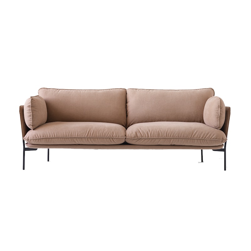 Cloud Sofa 3-Seater, Black Legs / Hot Madison 495