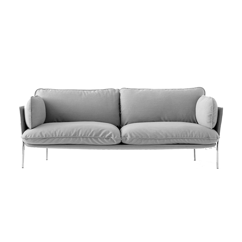 Cloud Sofa 3-Seater, Black Legs / Steelcut Trio 133