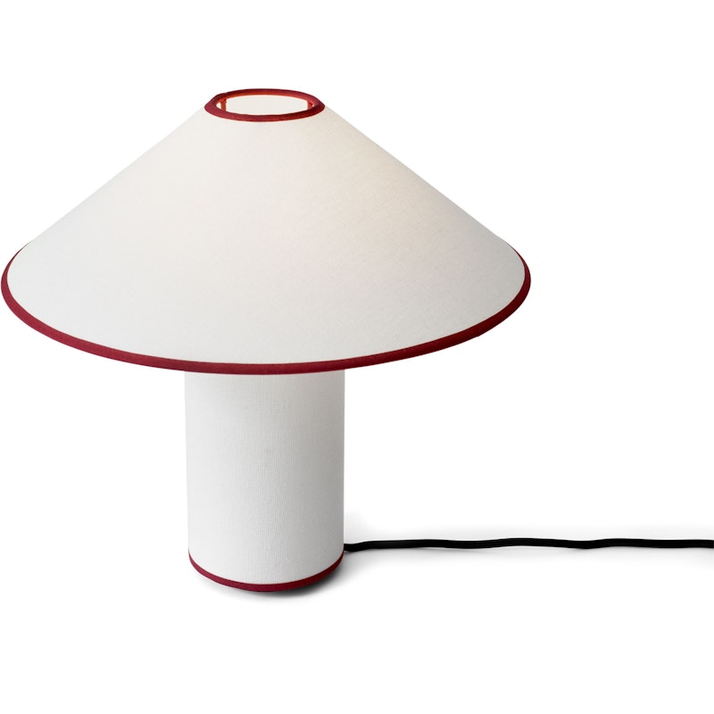 Colette ATD6 Table Lamp, White/Merlot