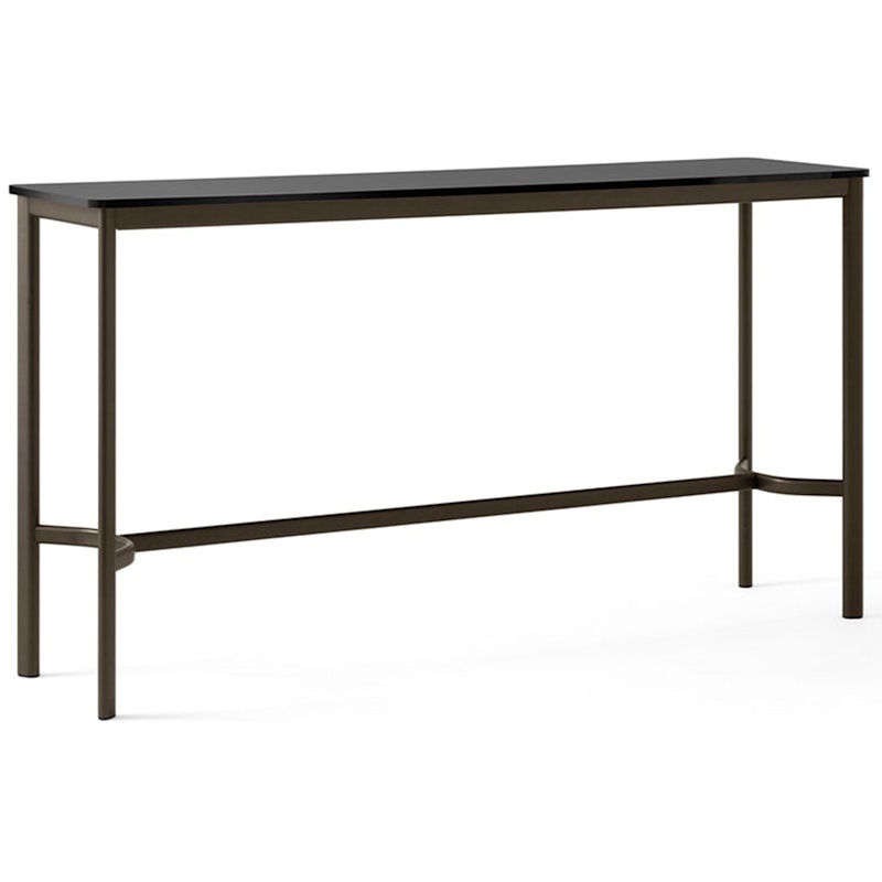 Drip HW63 Bar Table 50x190x105 cm, Black Laminate / Bronzed