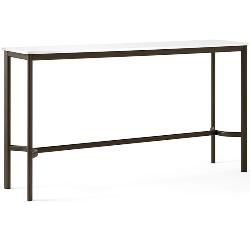Drip HW63 Bar Table 50x190x105 cm, Off-white Laminate / Bronzed