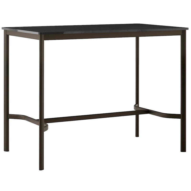 Drip HW114 Bar Table 80x140x105 cm, Black Laminate / Bronzed