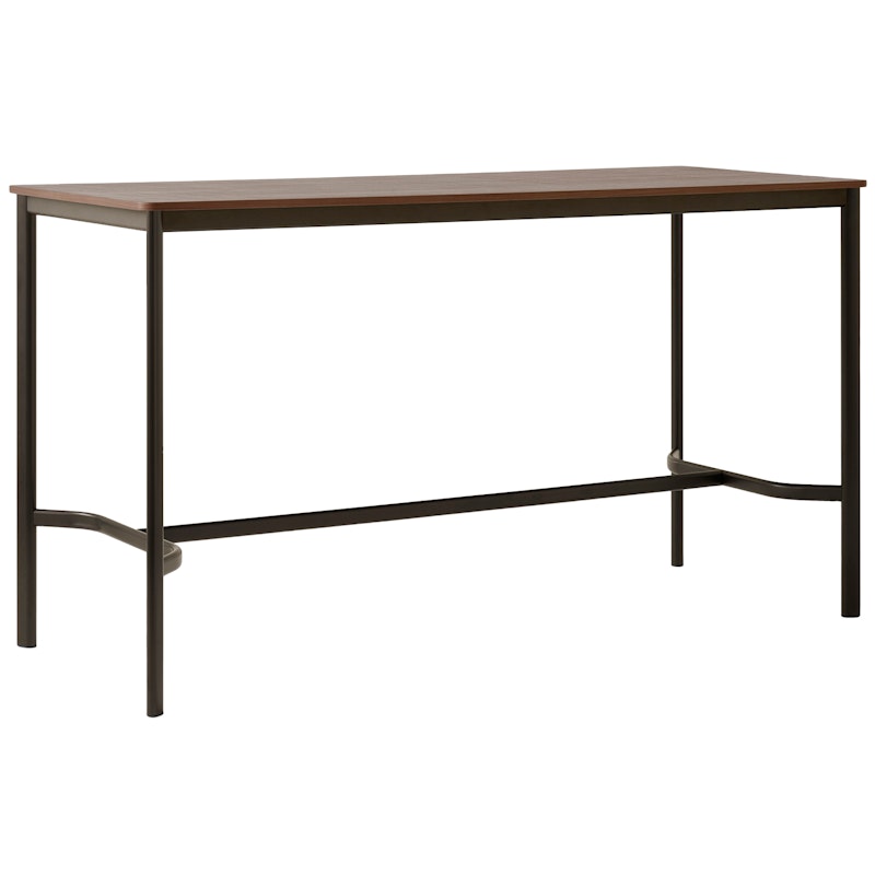 Drip HW64 Bar Table 80x190x105 cm, Walnut Veneer / Bronzed