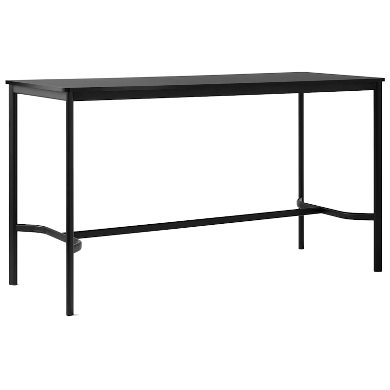 Drip HW64 Bar Table 80x190x105 cm, Black Laminate / Black