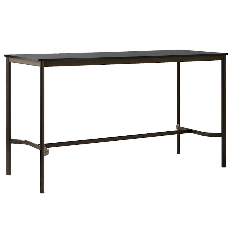 Drip HW64 Bar Table 80x190x105 cm, Black Laminate / Bronzed