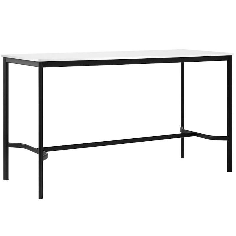 Drip HW64 Bar Table 80x190x105 cm, Off-white Laminate / Black