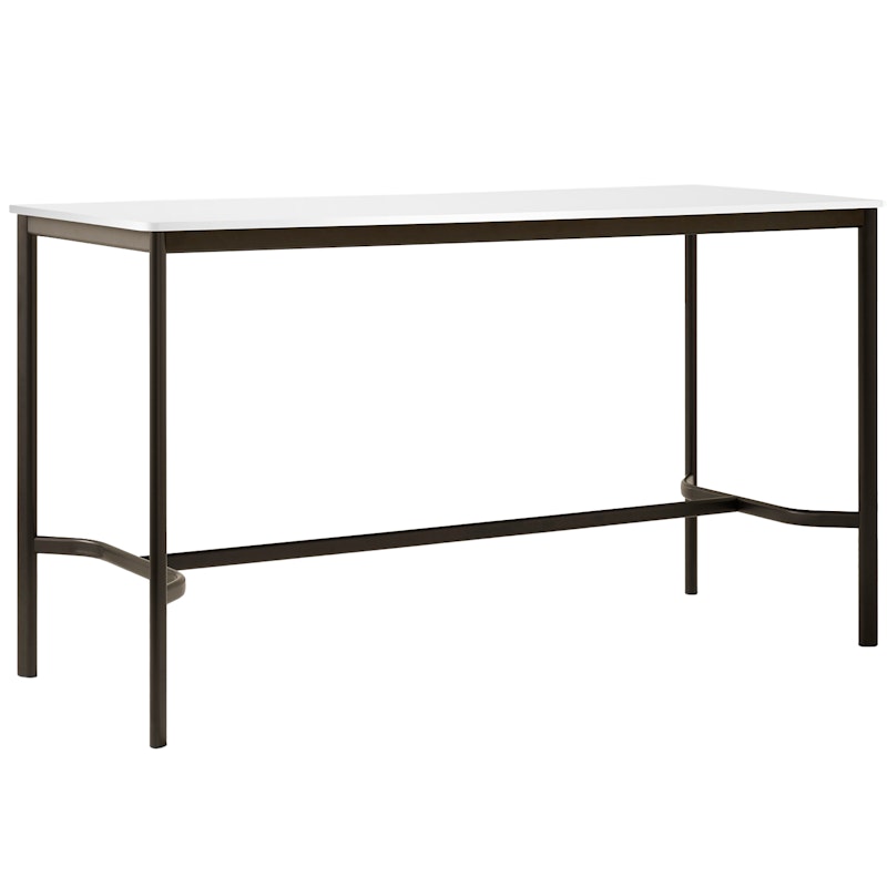 Drip HW64 Bar Table 80x190x105 cm, Off-white Laminate / Bronzed
