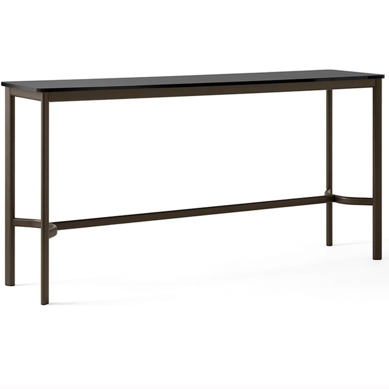 Drip HW61 Bar Table 50x190x95 cm, Black Laminate / Bronzed