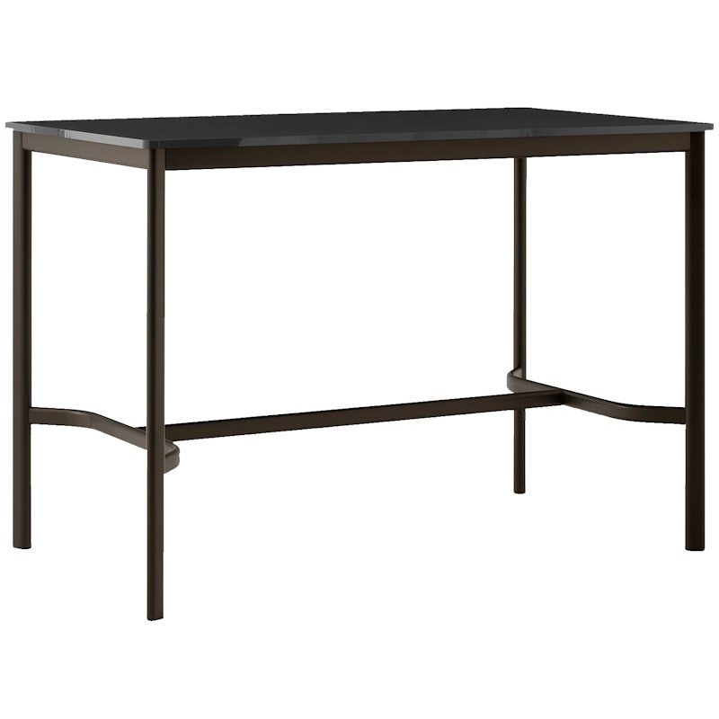 Drip HW112 Bar Table 80x140x95 cm, Black Laminate / Bronzed