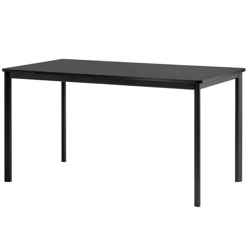 Drip HW58 Table 140x80 cm, Black / Black Fenix Nano Laminate