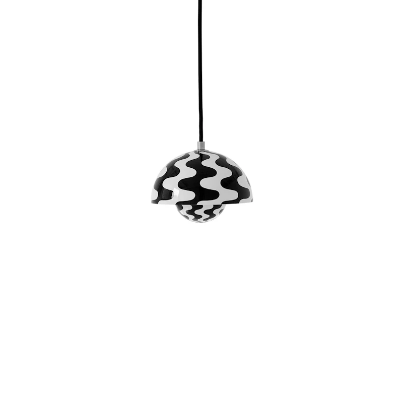 Flowerpot VP10 Pendant, Black/White