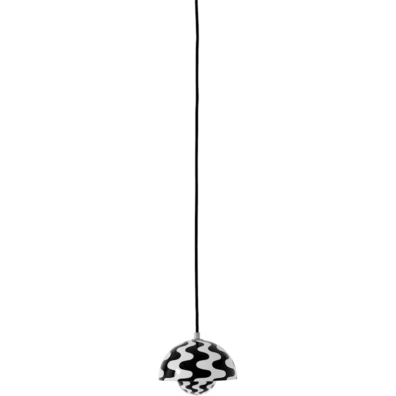Flowerpot VP10 Pendant, Black/White