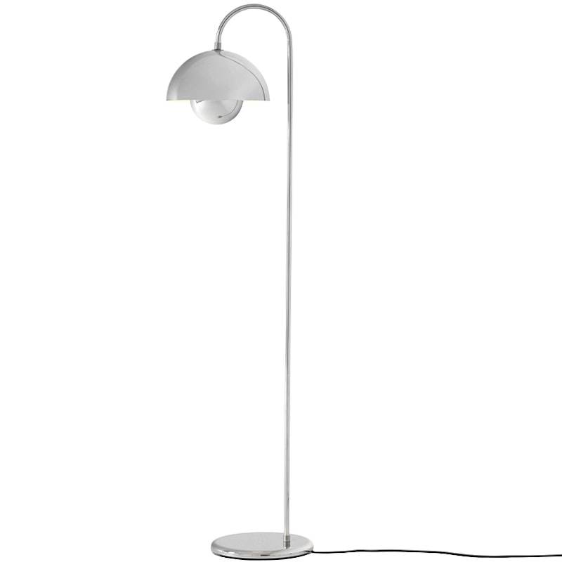 Flowerpot VP12 Floor Lamp, Chrome