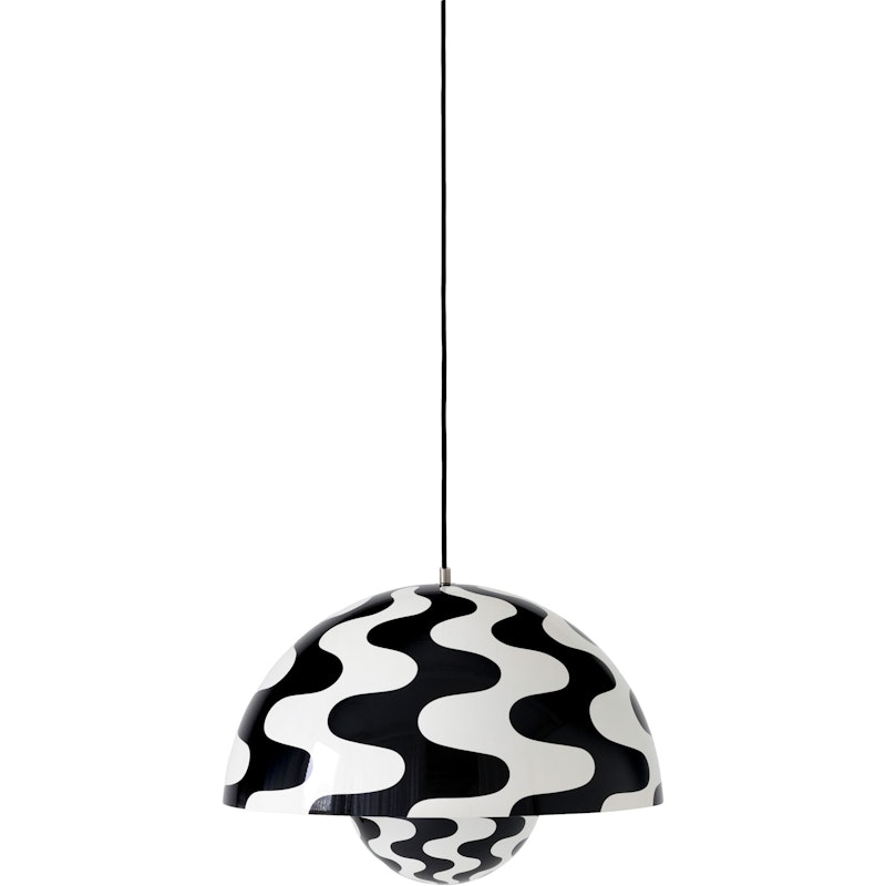 Flowerpot VP2 Pendant, Black / White