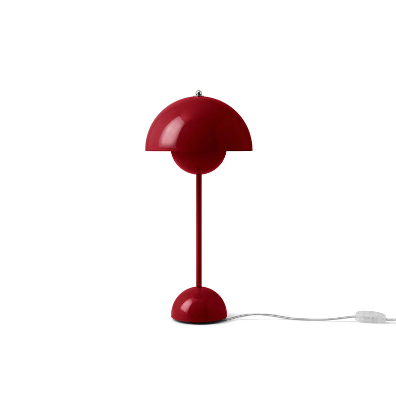 Flowerpot VP3 Table Lamp, Vermilion Red