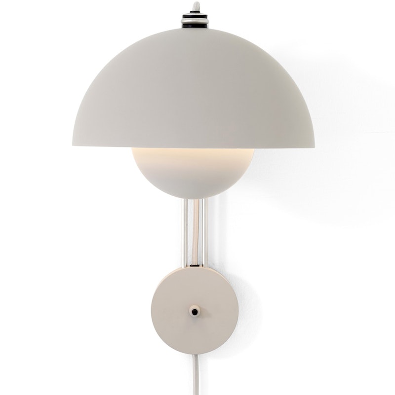 Flowerpot VP8 Wall Lamp, Matte Light Grey