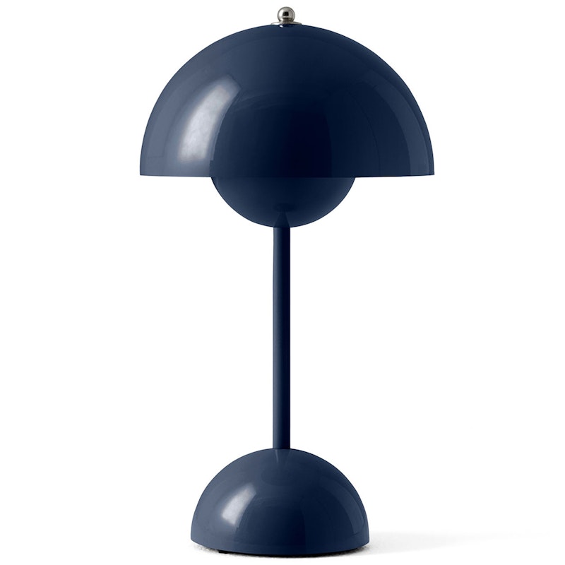 Flowerpot VP9 Table Lamp Portable, Steel Blue
