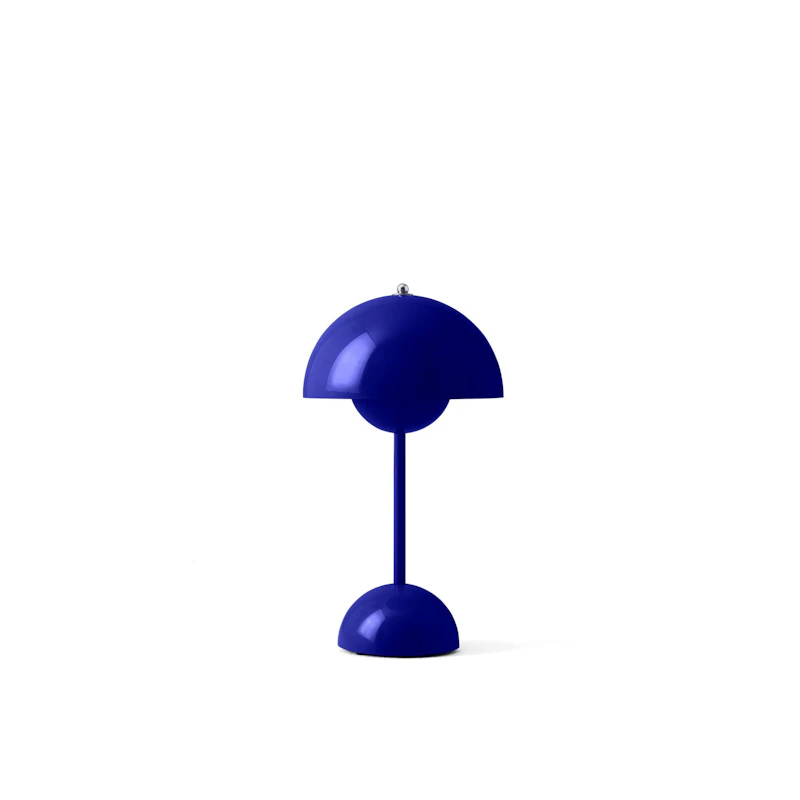 Flowerpot VP9 Table Lamp Portable, Cobalt Blue