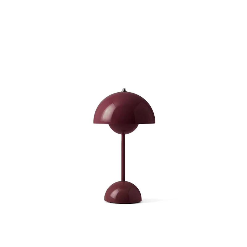 Flowerpot VP9 Table Lamp Portable, Dark Plum