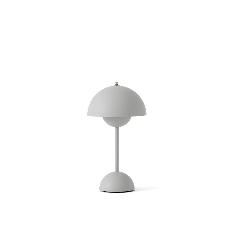 Flowerpot VP9 Table Lamp Portable, Matt Light Grey