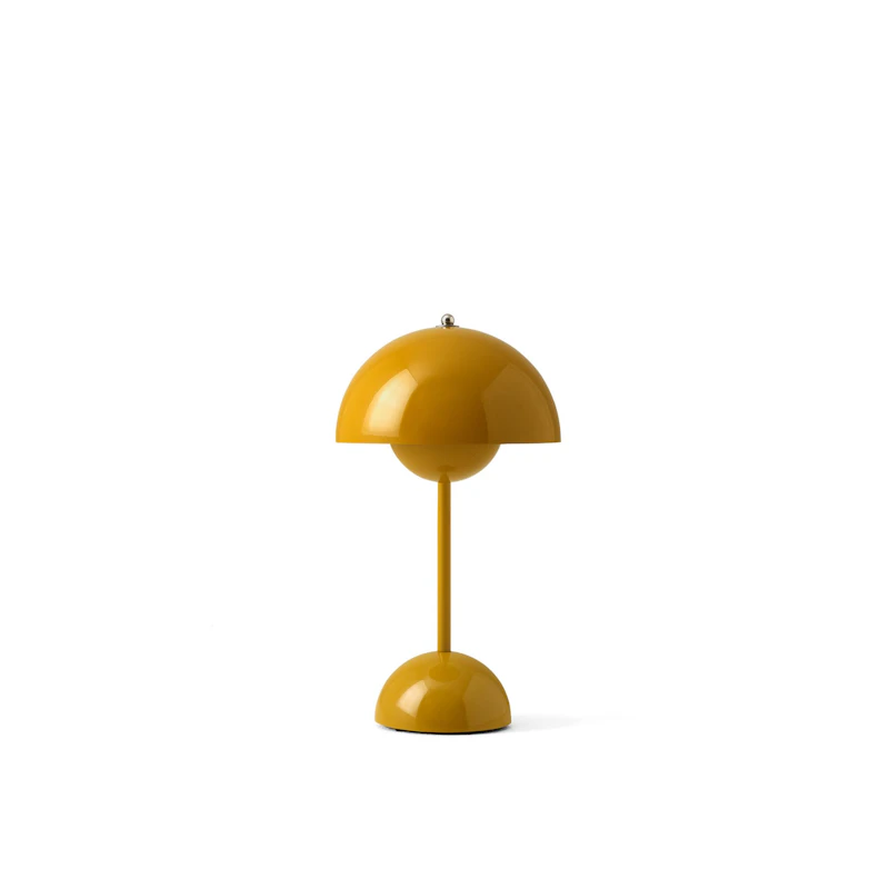 Flowerpot VP9 Table Lamp Portable, Mustard
