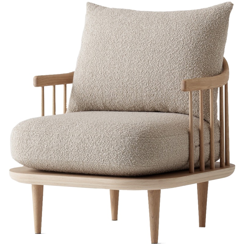 Fly Sc10 Armchair, White Oiled Oak / Karakorum 003