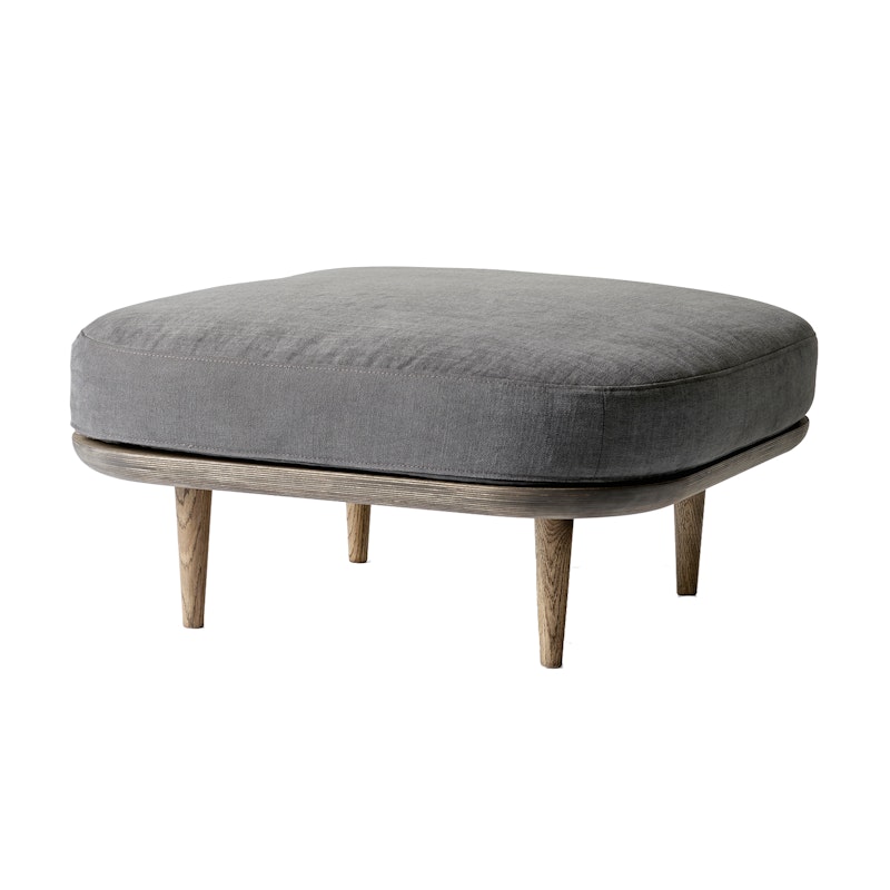 Fly Sc9 Footstool, Smoked Oiled Oak / Hot Madison 093 Grey