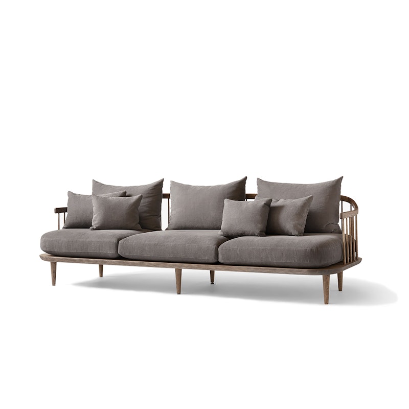 Fly Sc12 Sofa, Smoked Oiled Oak / Hot Madison 093