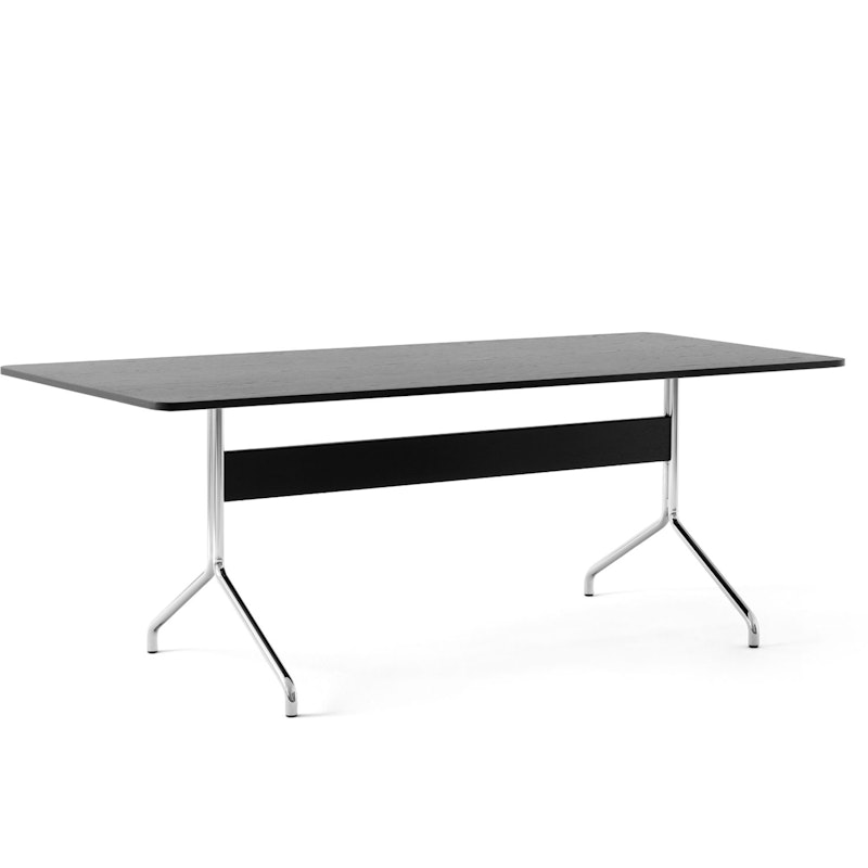 Pavilion AV19 Dining Table 200x90 cm, Black Oak/Chrome